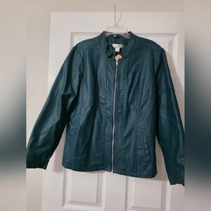 Christopher & Banks Dark Green/Teal Jacket